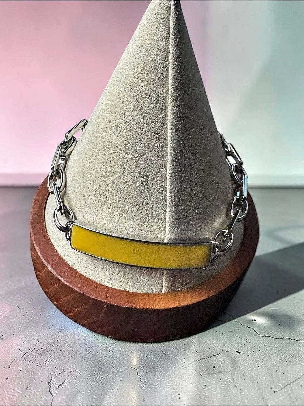 Lis Sophia Yellow Pendant Chain Bracelet NWT